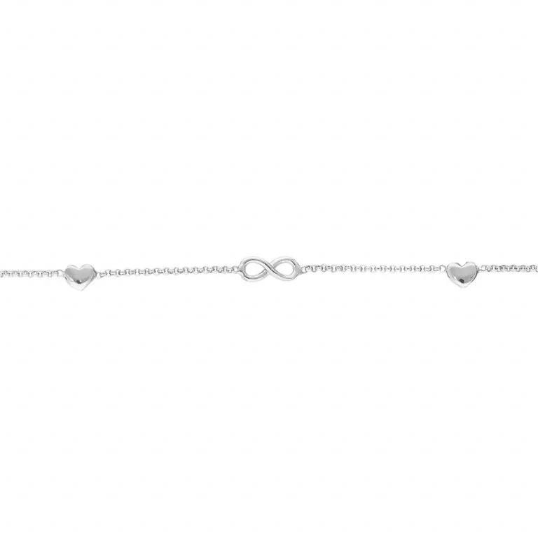 Bracelet 2 Coeurs + Infini