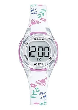 Montre Tekday Blanche avec Fleurs