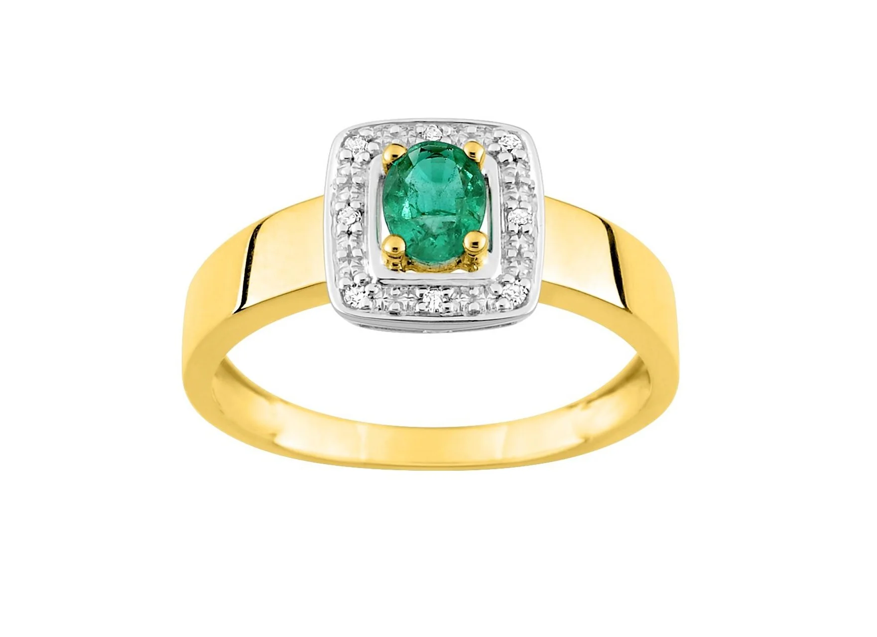 Bague Emeraude et Diamants