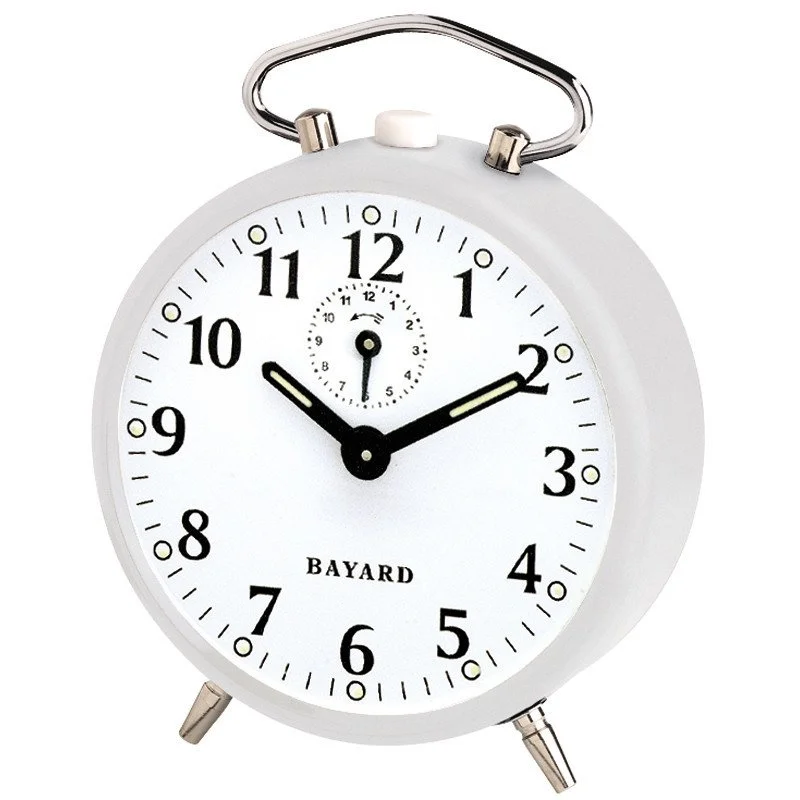 Réveil Mécanique Blanc Bayard