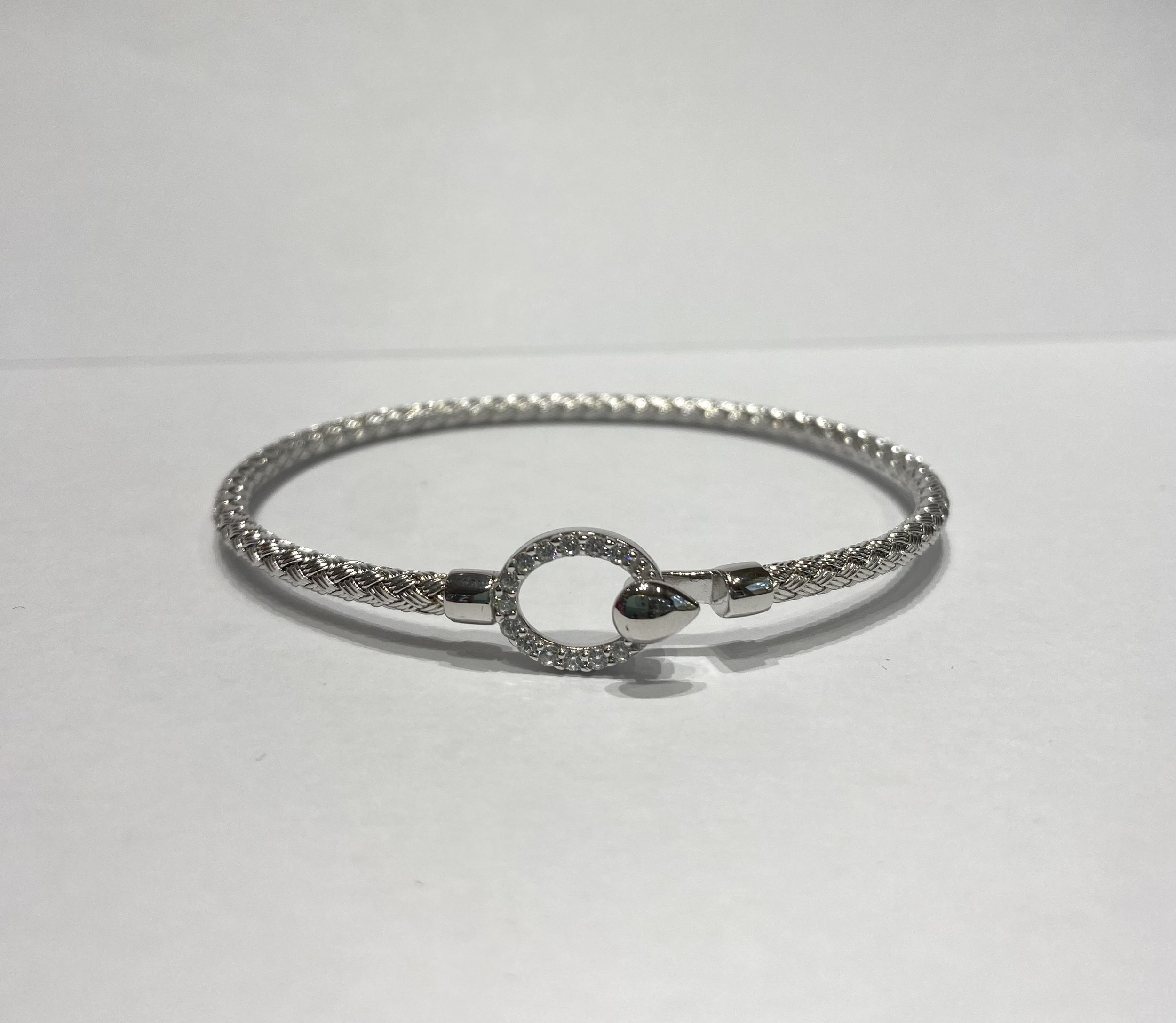 Bracelet Argent Motif Ovale Oxyde
