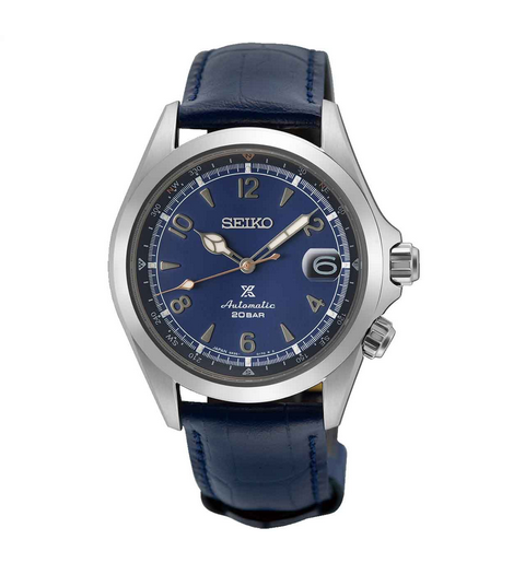 Montre Seiko "Prospex" Automatique Bracelet Cuir Bleu