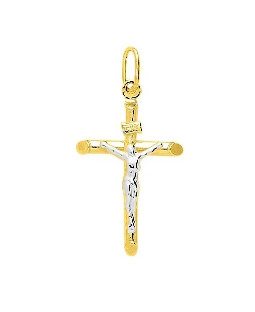 Croix Christ Bicolore