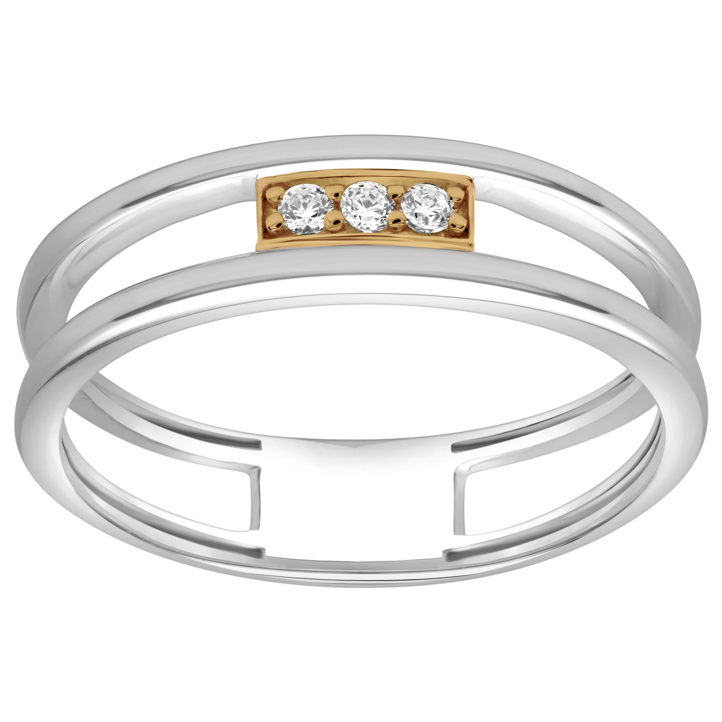 Bague Argent et Or + Oxyde