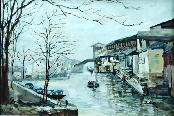 Tan Choo Kai _ Jiangnan-River _ Oil on Canvas_ 56x76cm_ $4800.jpeg