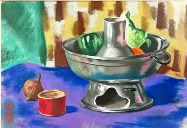 Lau Pey Kee _ Steam Boat _ 33x50cm (WxH) _ Pastels on Paper _ $1200.jpeg