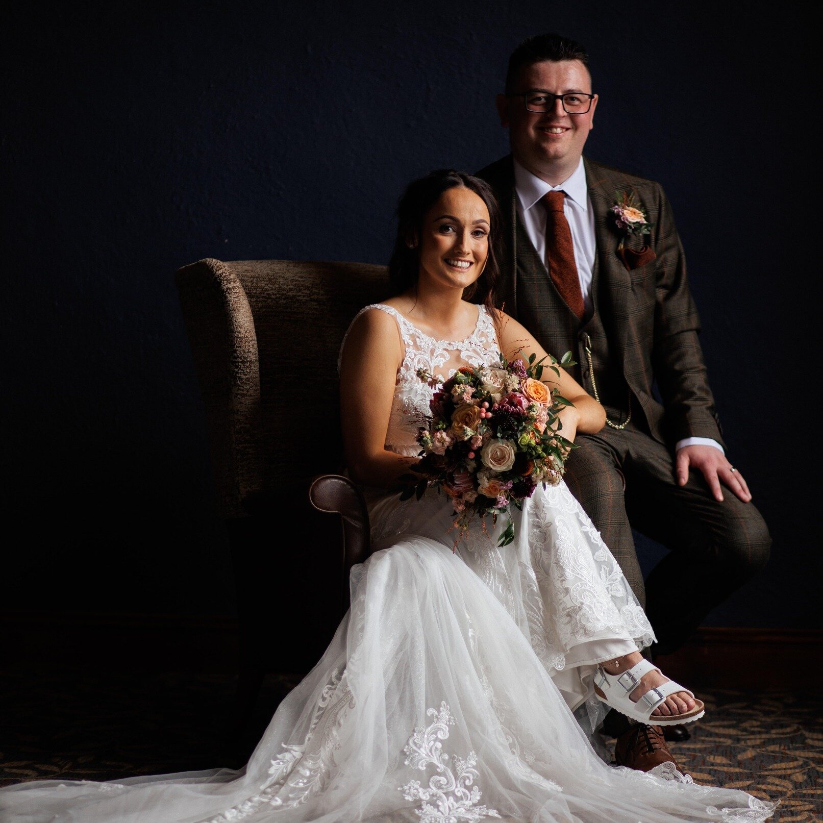 A wet day for most of the wedding day but @dunadryhotelandgardens  has some great internal locations for wedding photos

Wedding suppliers
Wedding dress - White Gold Bridal 
Menswear - Freddie Hatchet 
Florist - Ivy Lane Floral Design Studio 
Hair -@