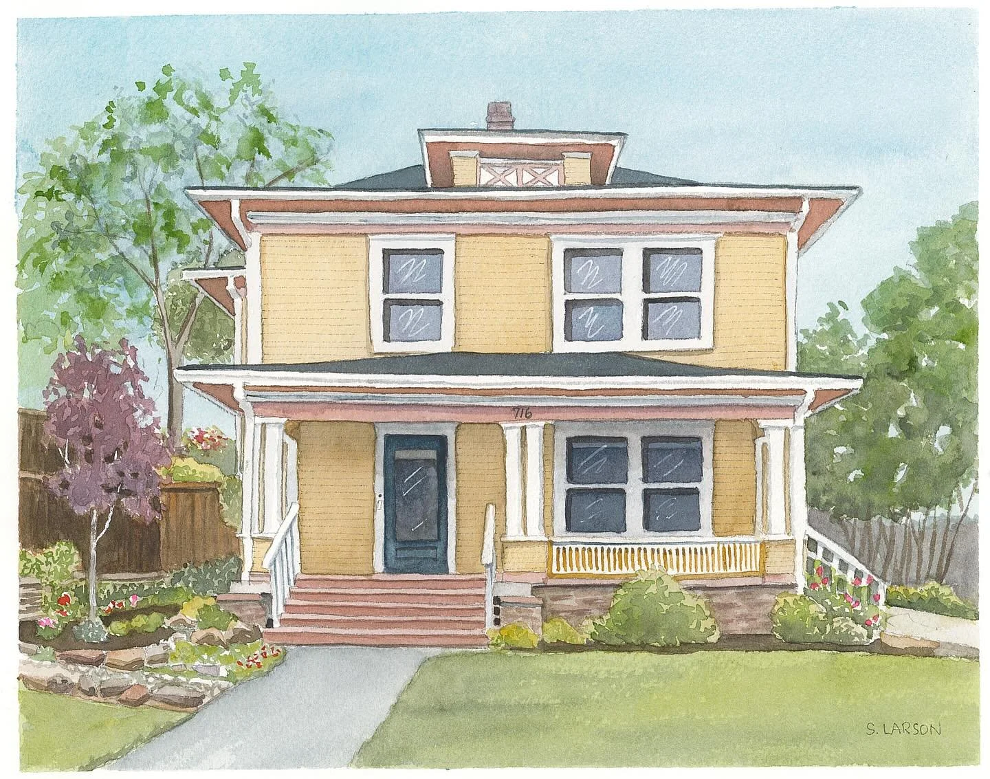 Forgot to post this custom painting&mdash;a gift from realtor to customer a few weeks ago