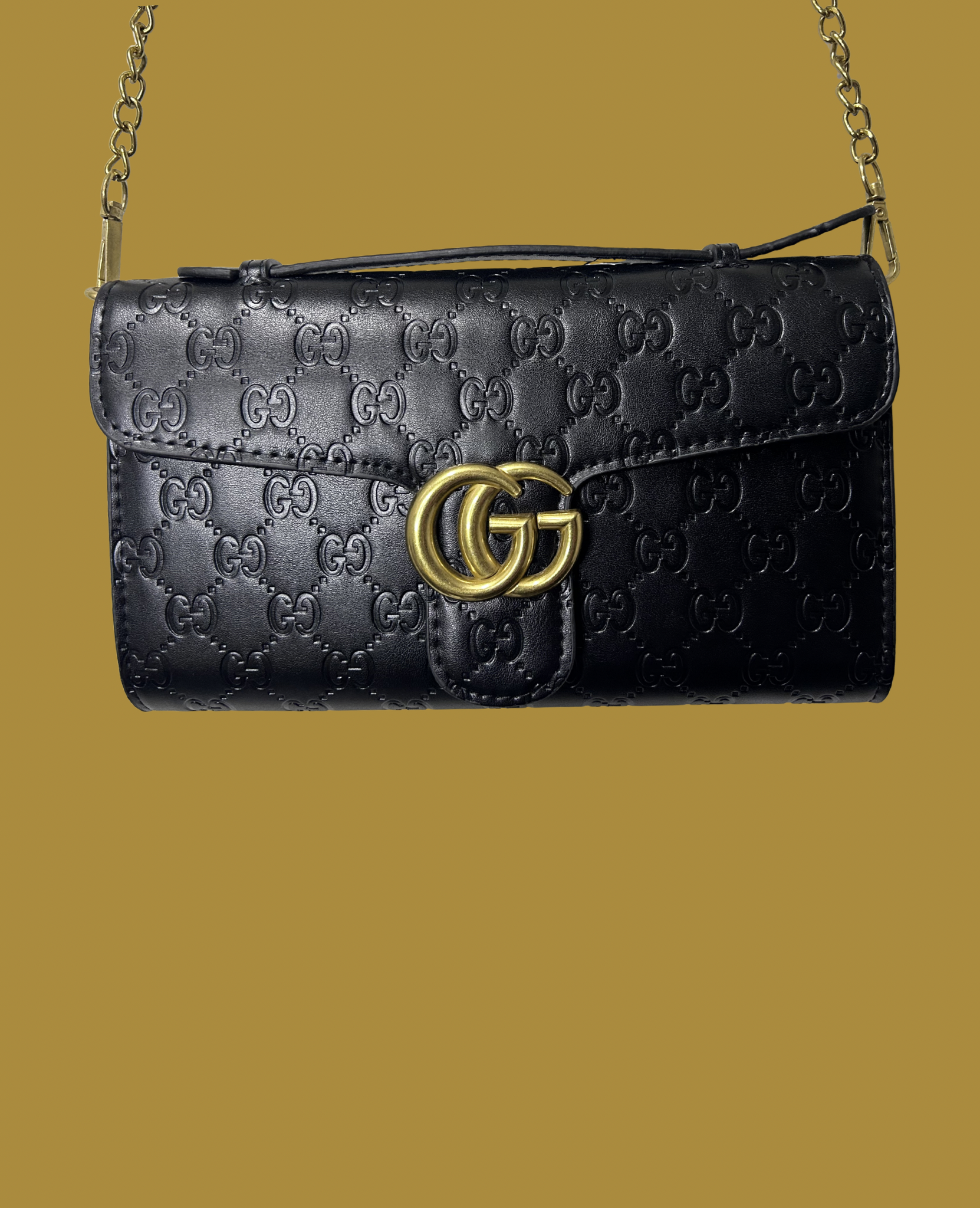 Black and Goldie with Handle
