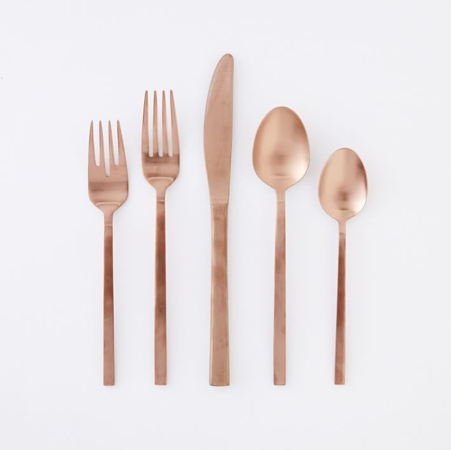 West Elm Blair Flatware in Rose Gold