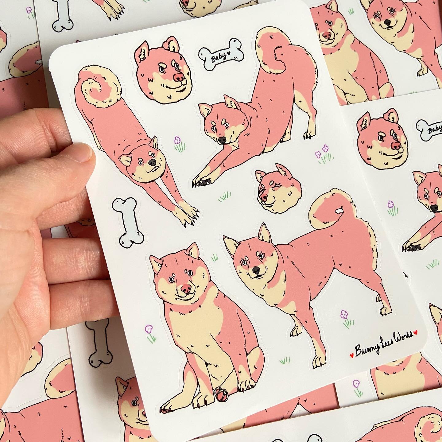 &ldquo;I love shibas&rdquo; sticker sheets are here! 
Sooooo damn cute! 8 stickers of puppy cuteness in total. 
Sh0p update May 15th! 
Save the date.