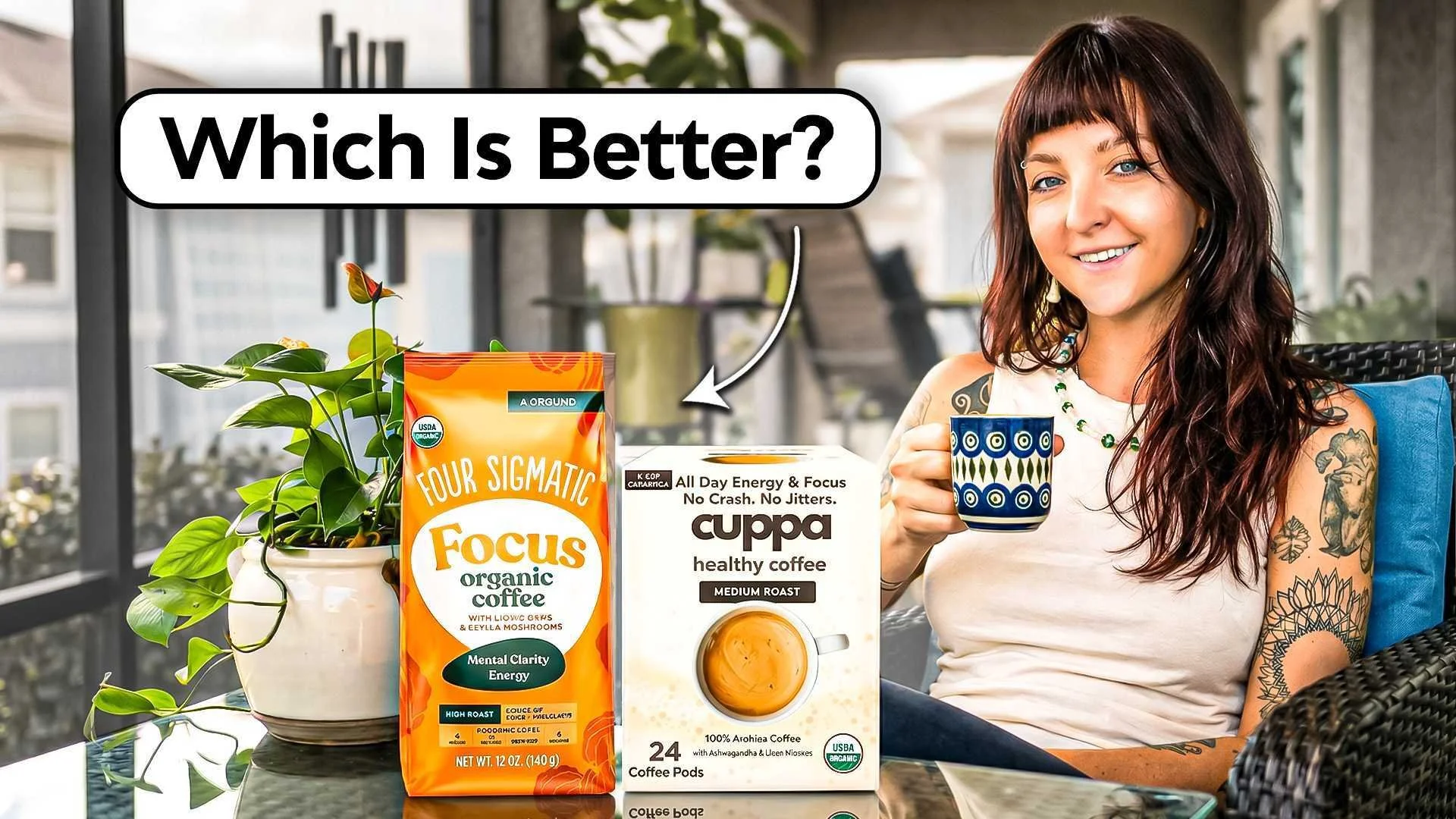 210: Mushroom Coffee Review: Cuppa VS Four Sigmatic Ft. Karleen (sister)