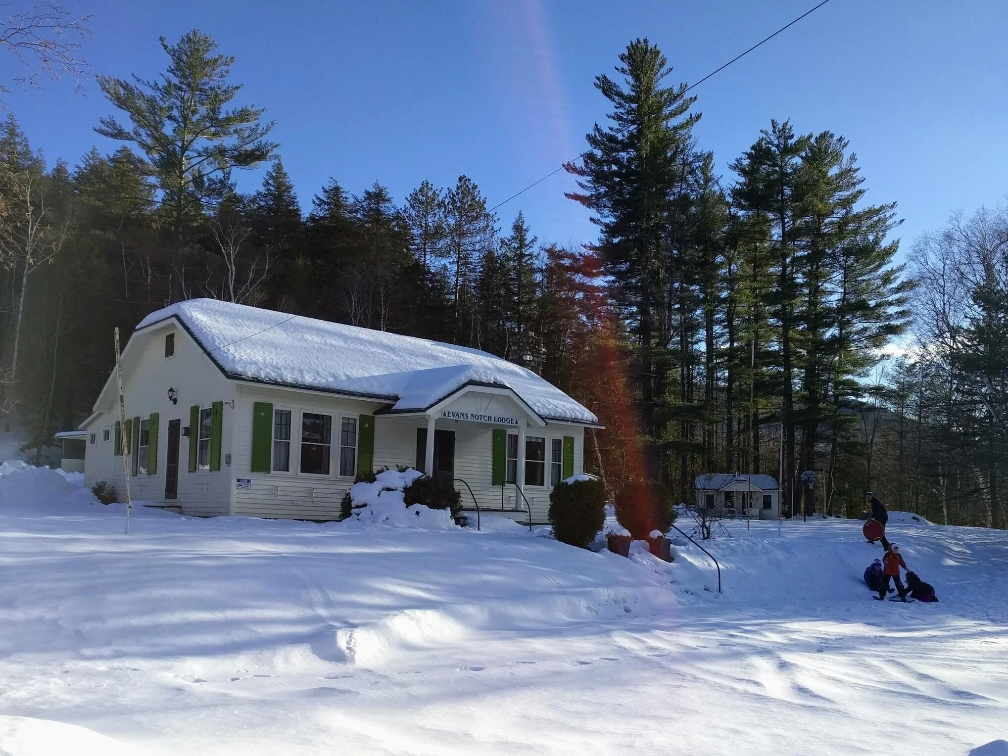 Evans Notch Lodge.Winter