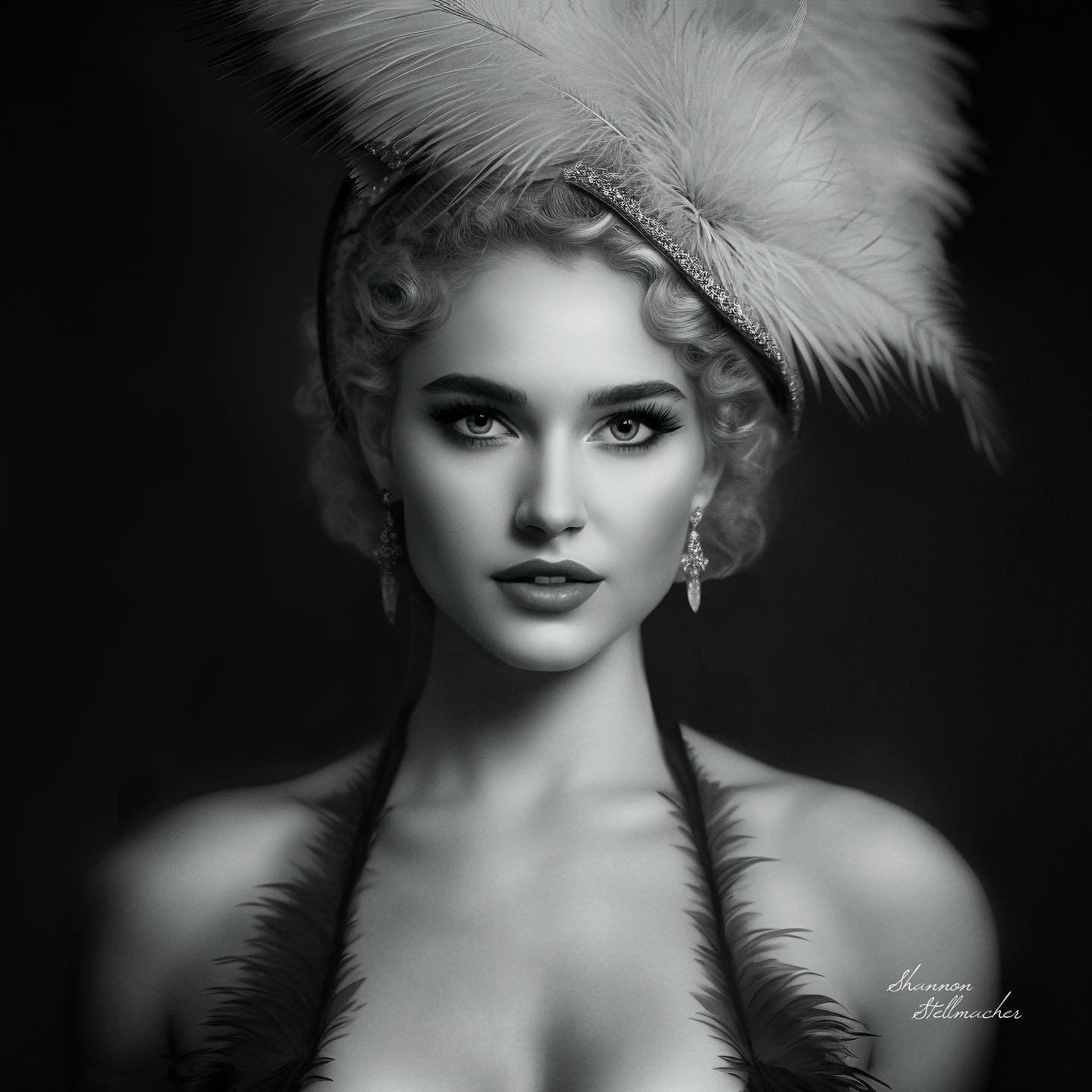 Burlesque dancer beauty! 
#orlandoburlesque #burlesquephotography #mountdoraportraitphotographer #burlesquebeauty #AI #digital artist #retoucher