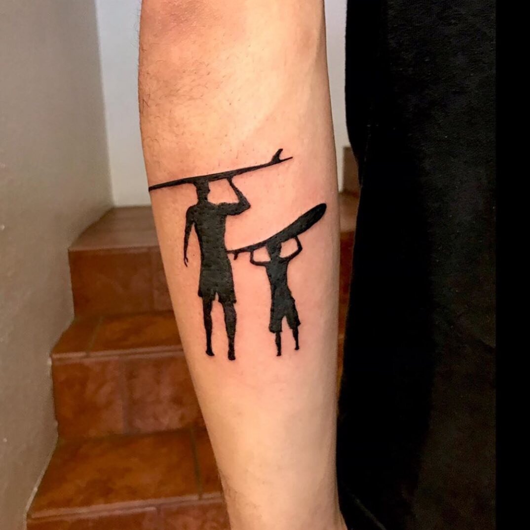 Father and Son representing the South Bay with pride.  Thanks for keeping it local.  Thanks Frank and Jack🏄🏻&zwj;♀️✌️ Lawrence P Dank @lawrencepdank . .
.
.
.

#smalltattoo #tattoo #tattoos #ink #inked #tattooed #tattooartist #blackwork #tattooart 