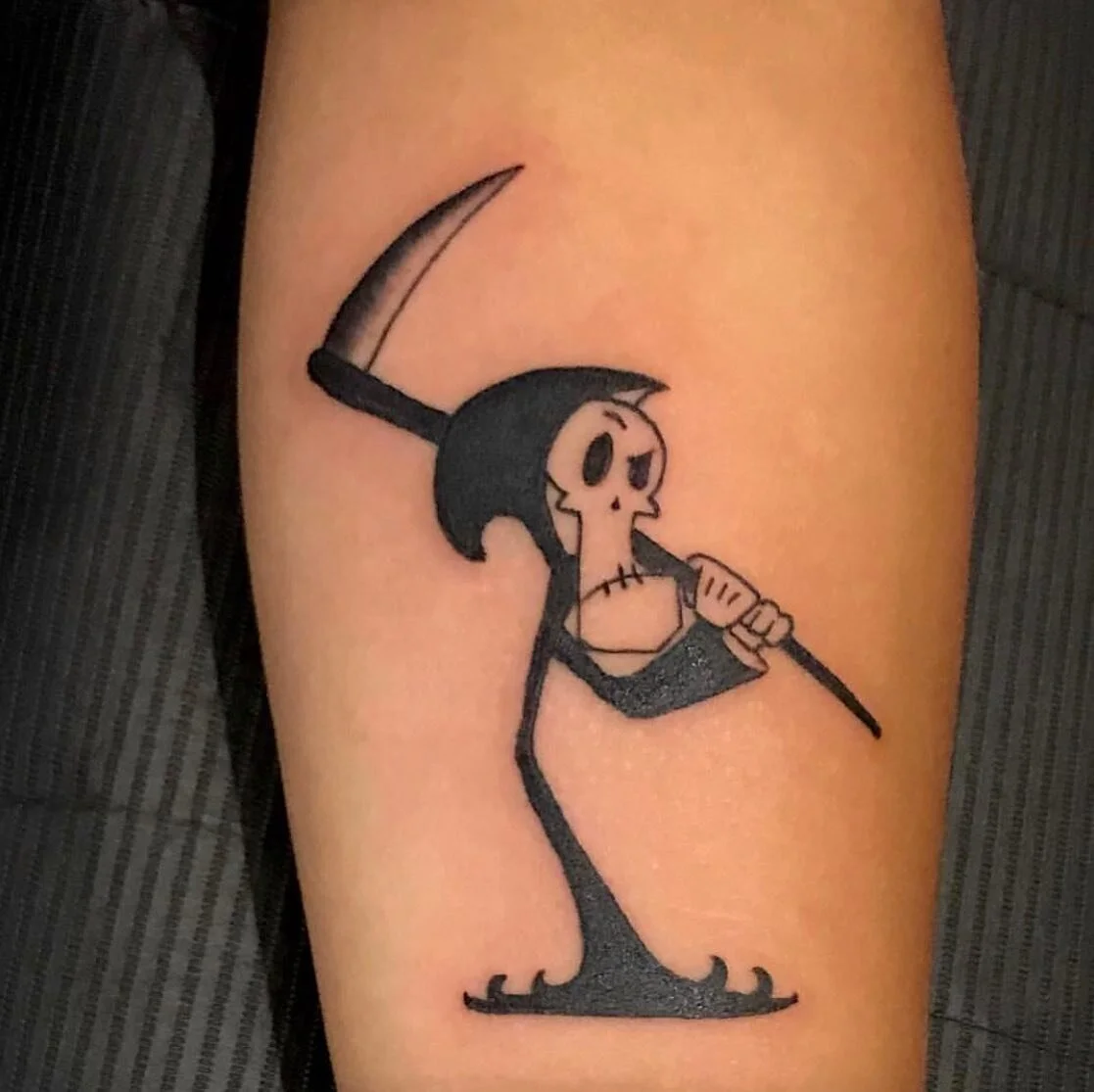 Grim by Lawrence P Dank.  @lawrencepdank .
.
.
.
.
.

#smalltattoo #tattoo #tattoos #ink #inked #tattooed #tattooartist #blackwork #tattooart #art #blackworktattoo #linetattoo #linework #tinytattoo #finelinetattoo #tattooist #tattoodesign #minitattoo