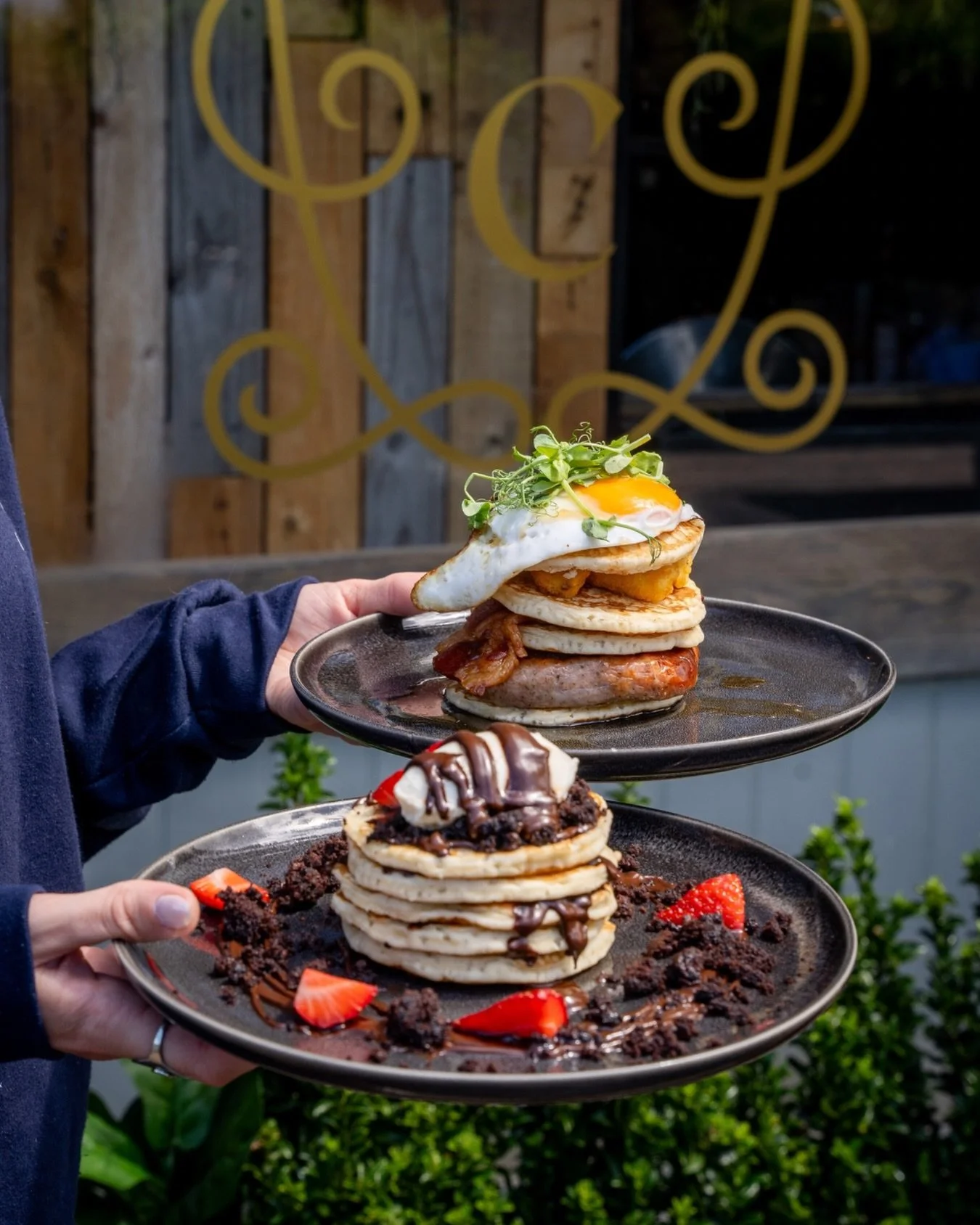 You guys couldn&rsquo;t get enough of our pancake stacks over the weekend ~ the Meat Mountain is currently on our specials and will be back on our Winter menu from next week 🙌 and our Chocaholic stack sells itself ✨

These bad boys are available eve
