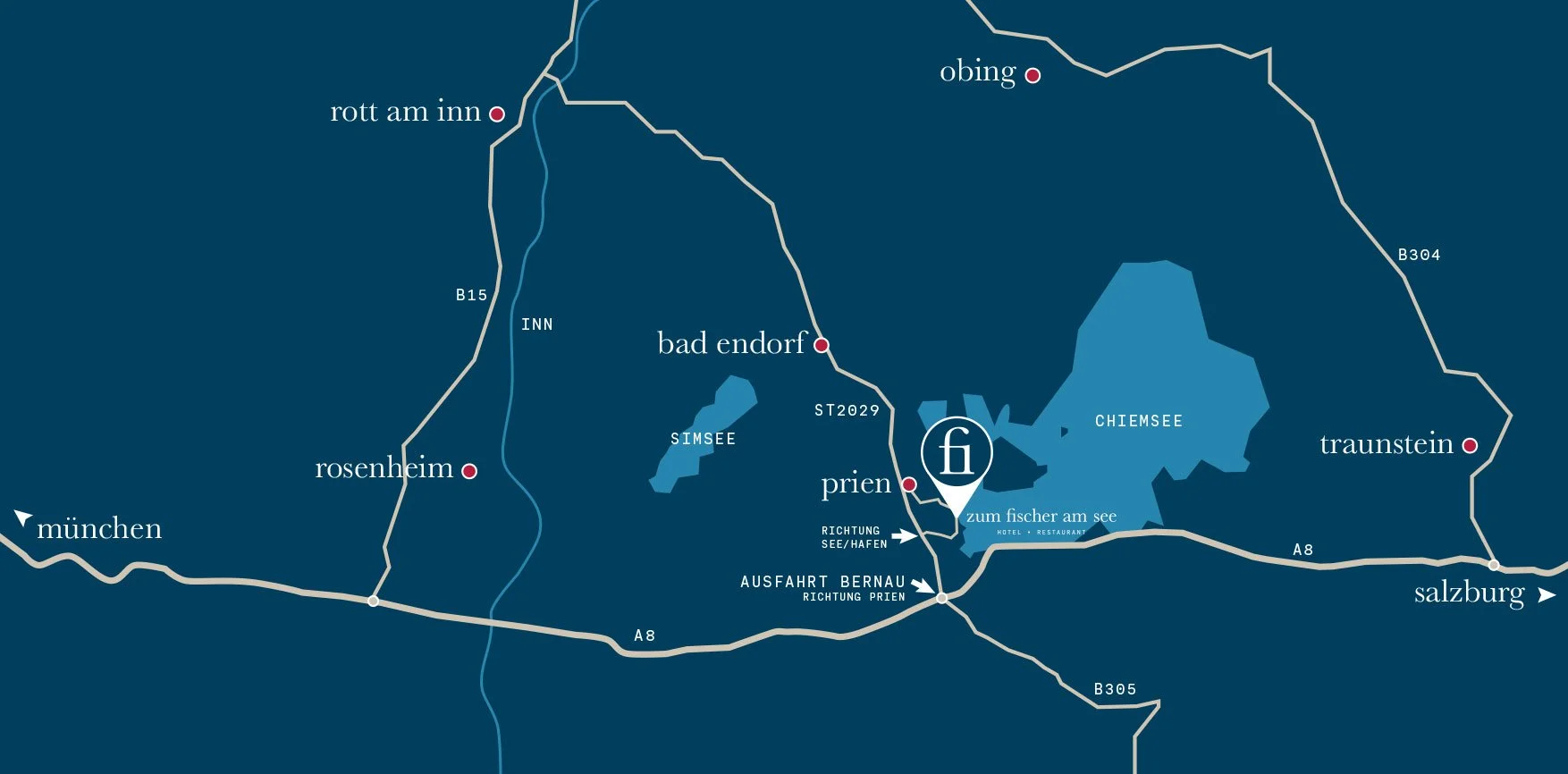 Anfahrt Hotel Restaurant Fischer am See