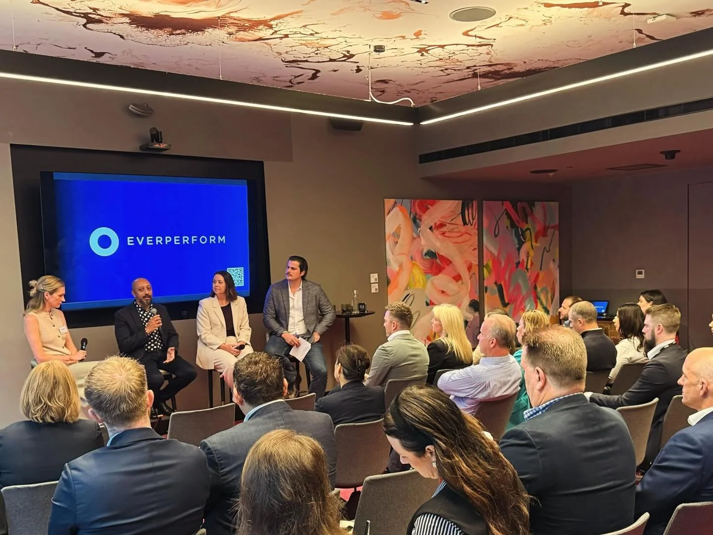 A terrific panel discussion yesterday on workplace well being. 

Hosted by @everperform &amp; expertly facilitated by @tomboyd17 we collectively supported a packed room of professionals prepare their businesses for upcoming Vic legislative changes to