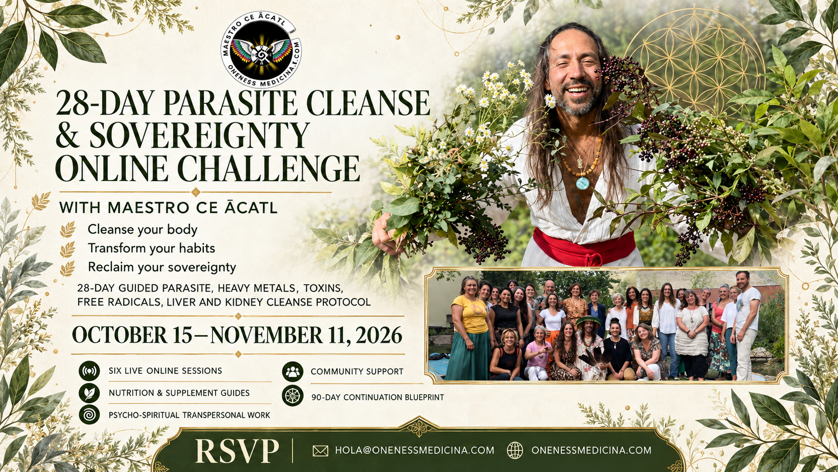 28-Day Parasite Cleanse &amp; Sovereignty Online Challenge