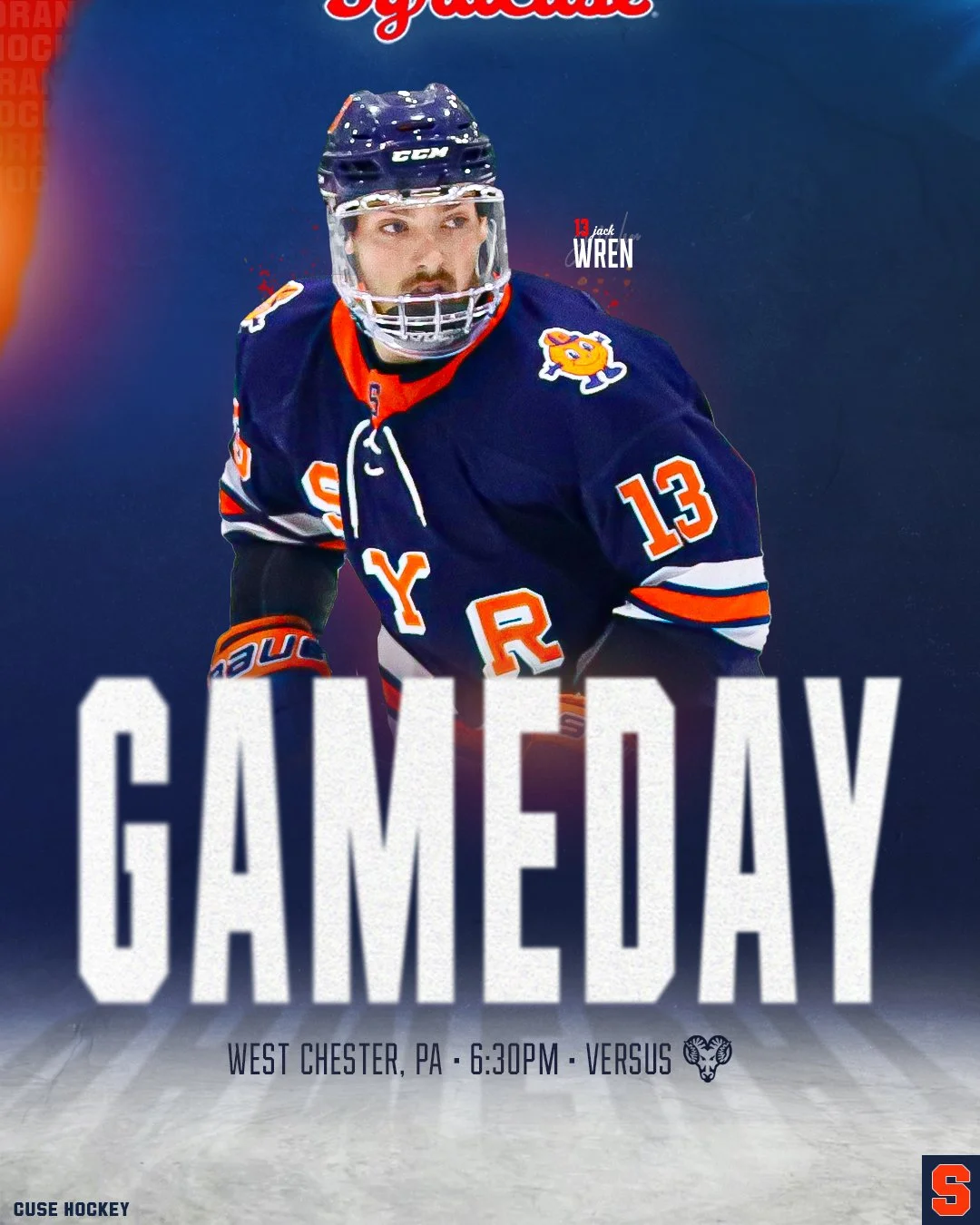 Another go at the Golden Rams.
β° 6:30PM
π West Chester University
πWest Chester, PA
ποΈ SU Hockey Network
#FOππ¨π¦πDπ