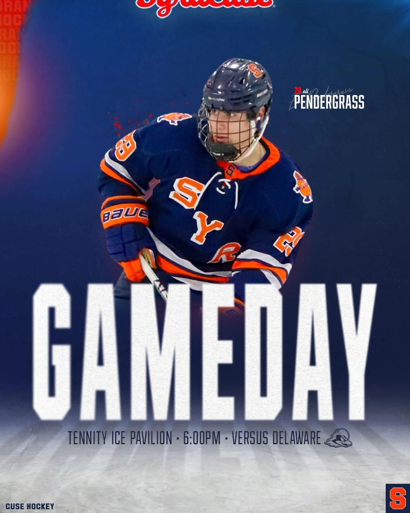 Kicking off the new year with Youth Night at the TIP.

⏰6:00PM
🆚 Delaware 
📍Tennity Ice Pavilion (Syracuse, NY)
📺SU Hockey Network 

#FO𝗖𝗨𝗦𝗘D 🍊