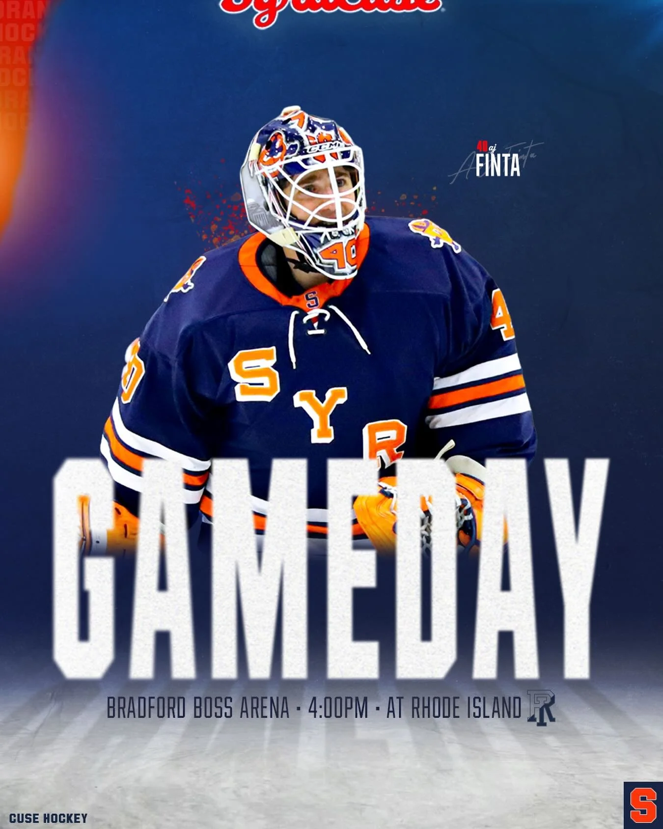 Round 2 against the Rams 

⏰4:00PM
🆚 Rhode Island 
📍Bradford Boss Arena (Kingston, RI) 
📺Sportz Nation TV 
🎙️SUHN 

#FO𝗖𝗨𝗦𝗘D 🍊