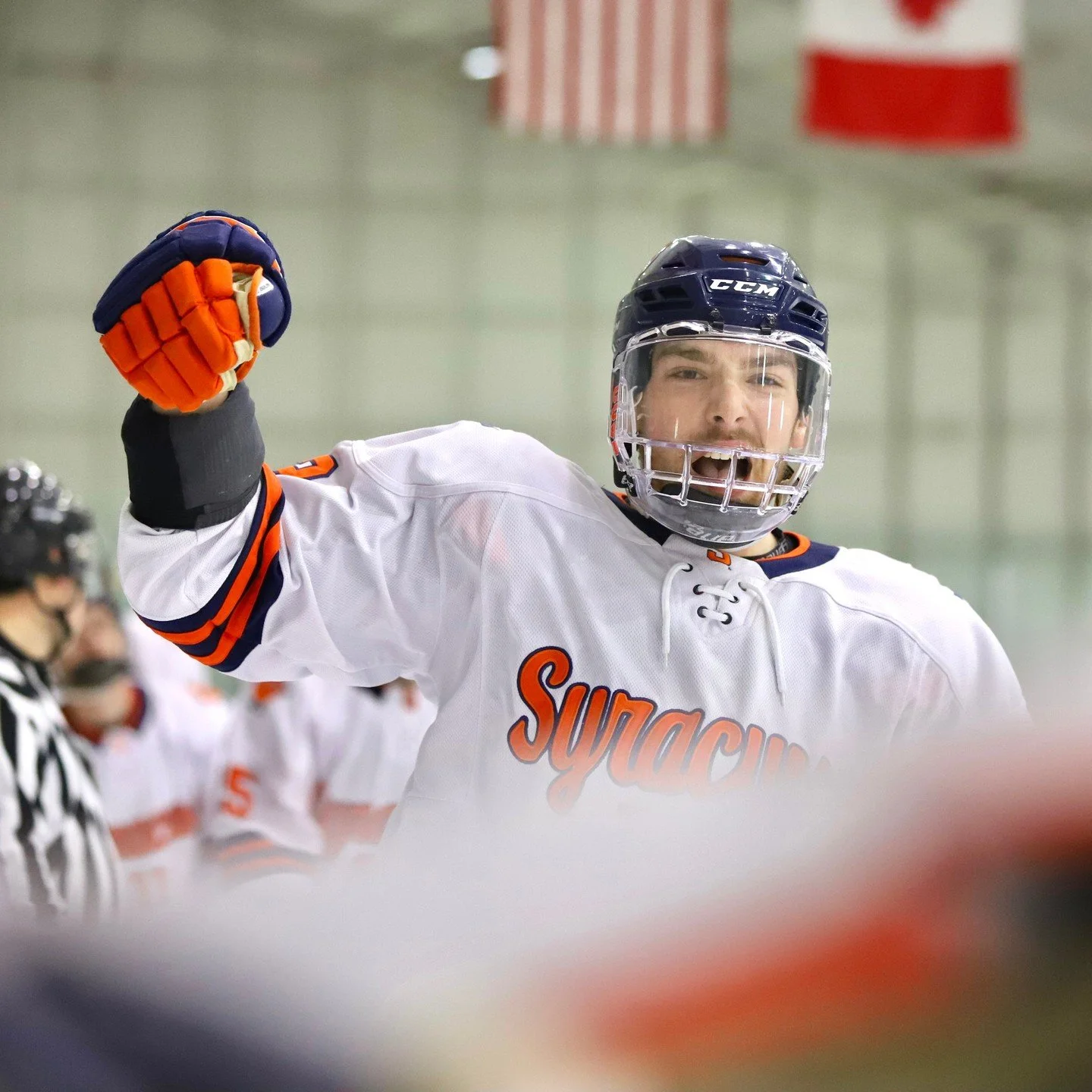 My first season as Head Photographer for @syracusehockey has come to an end. Stepping into a role like this has been my dream for years. I am so grateful for everything I learned and all the new things I experienced, such as photographing a game at t