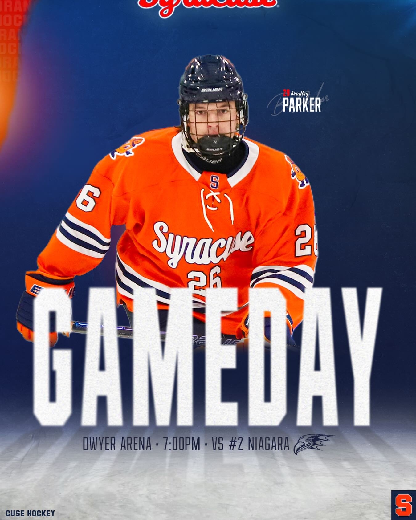 A pair with the Purple Eagles 

⏰7:00PM
🆚 Niagara 
📍Dwyer Arena (Lewiston, NY)
📺 FloHockey (Subscription required)
🎙️SUHN

#FO𝗖𝗨𝗦𝗘D 🍊