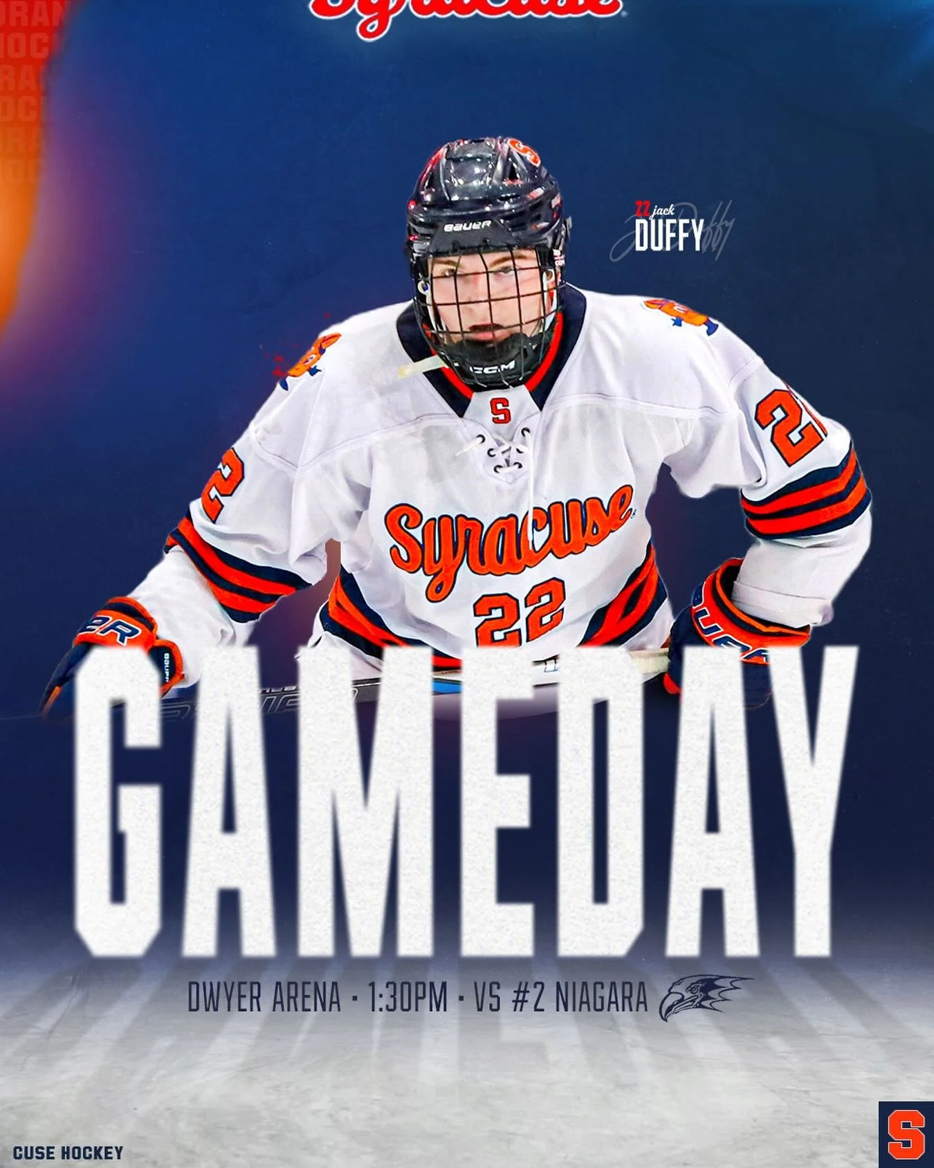 The regular season finale. 

⏰1:30 PM
🆚 Niagara 
📍Dwyer Arena (Lewiston, NY)
📺 FloHockey (Subscription required)
🎙️SUHN

#FO𝗖𝗨𝗦𝗘D 🍊