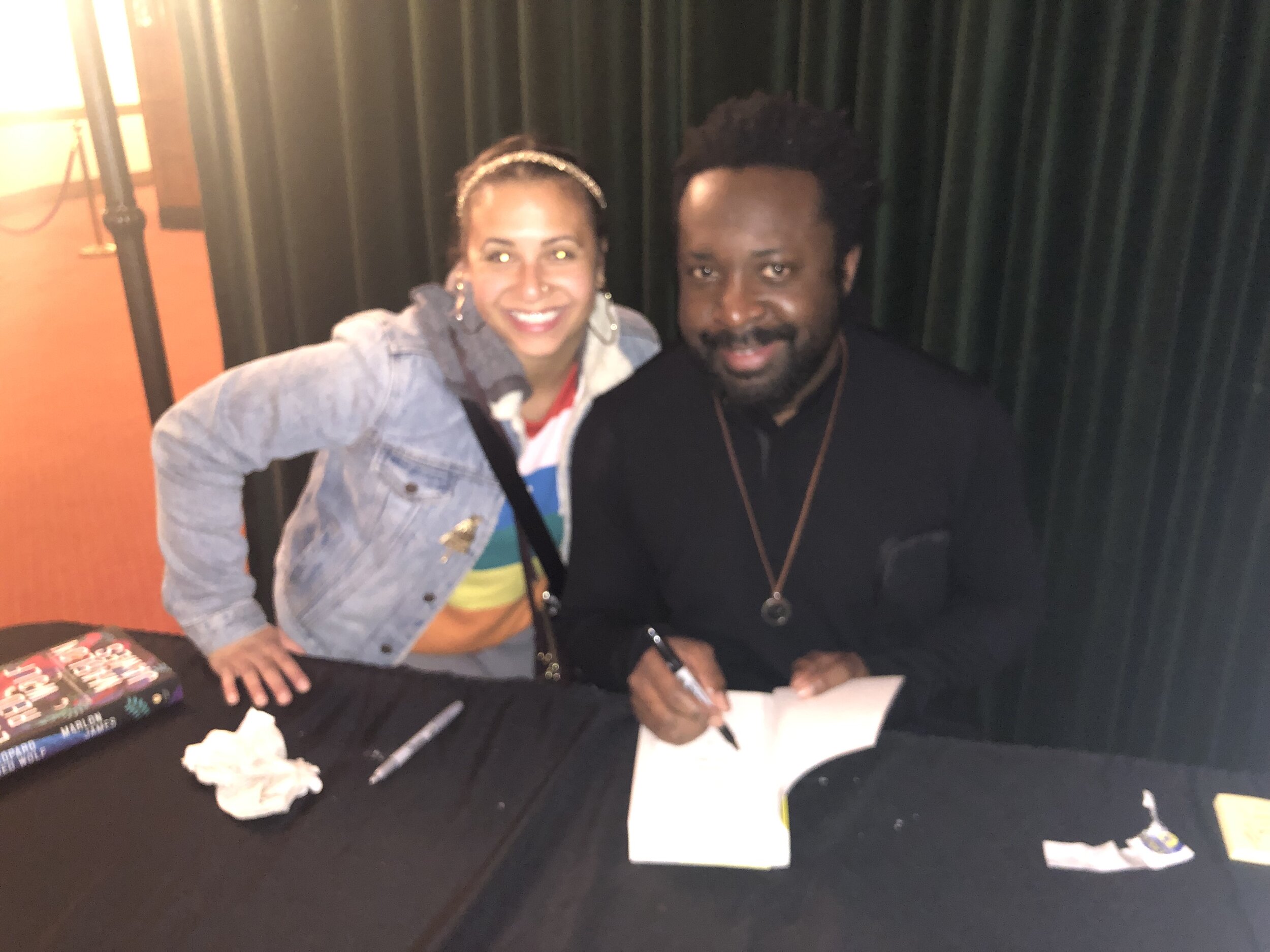 Meeting and supporting the great writer Marlon James - February 2019