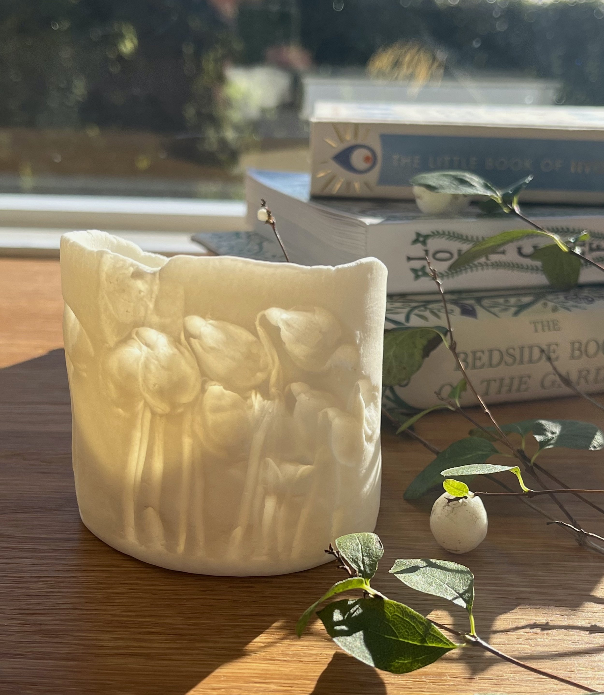 Porcelain Tealight Holders, inspired by Nepeta Nursery