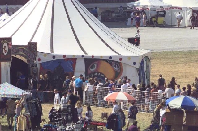 Crowds lined up for their turn inside