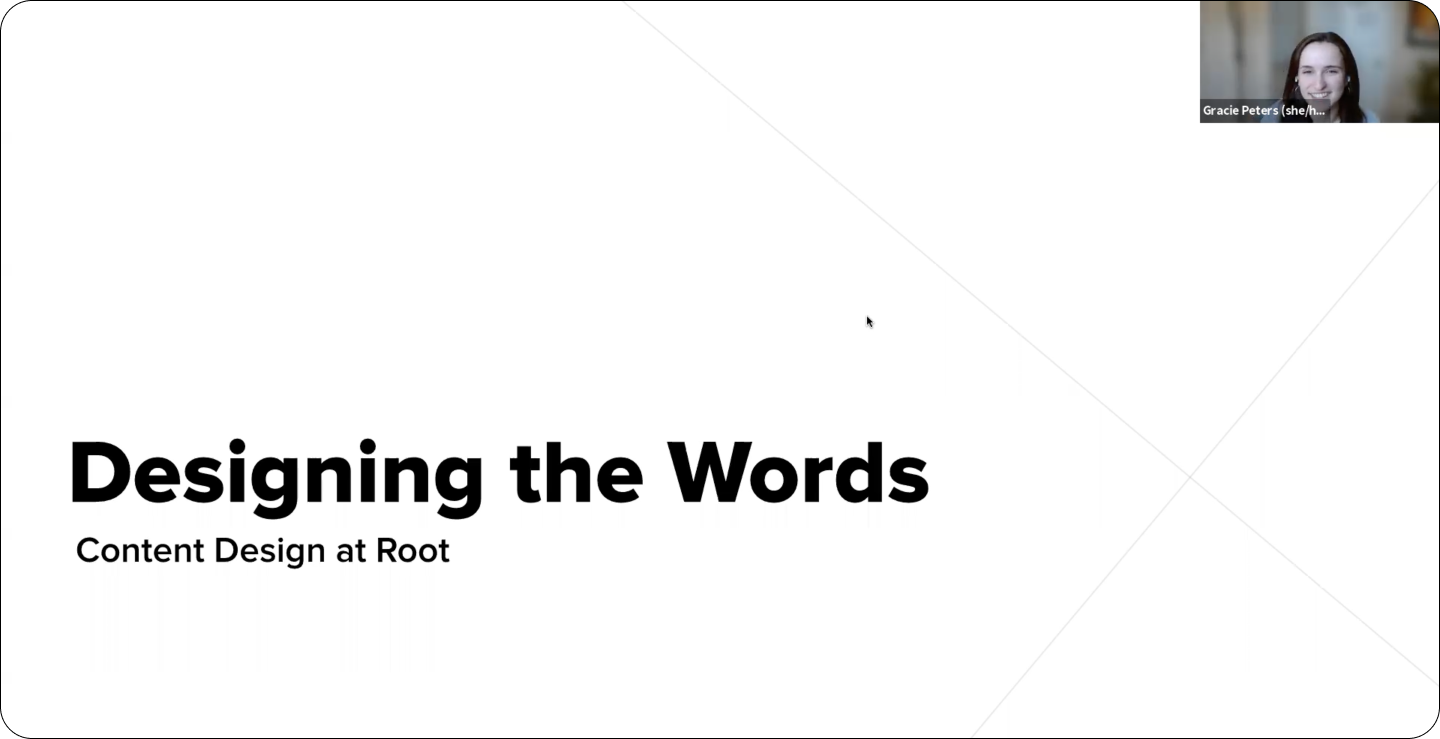 Designing the words: a company-wide presentation I led (2021)