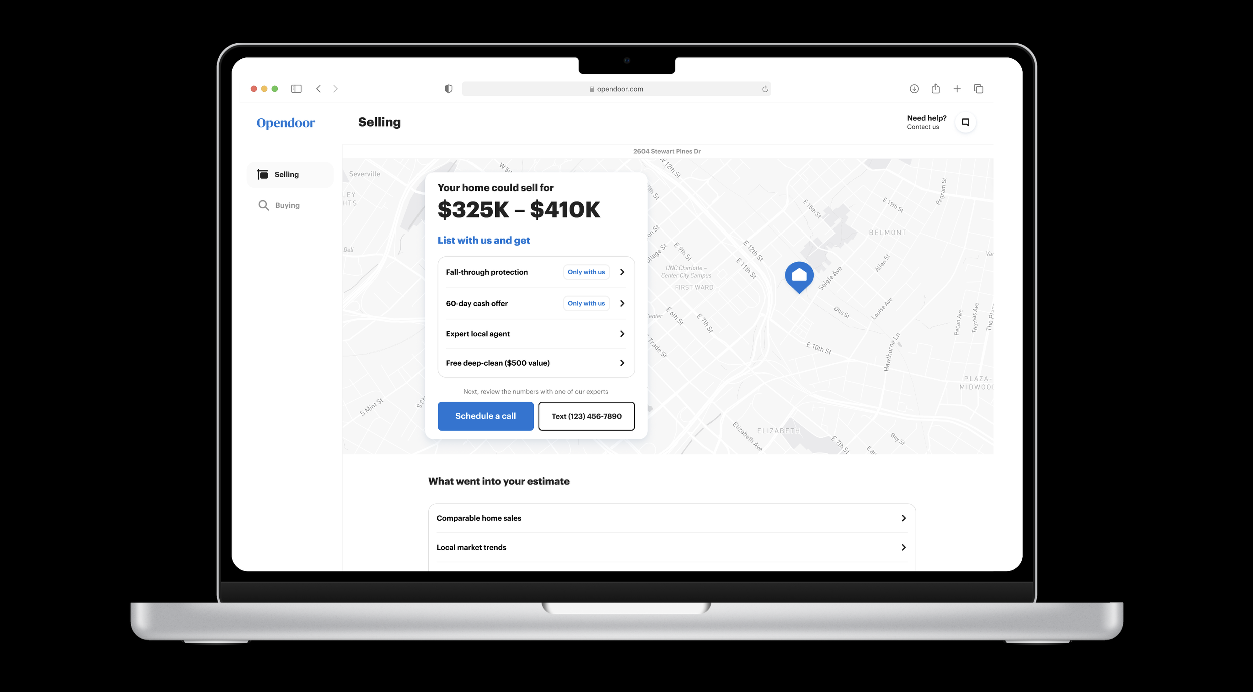 v2 desktop view of List with Opendoor