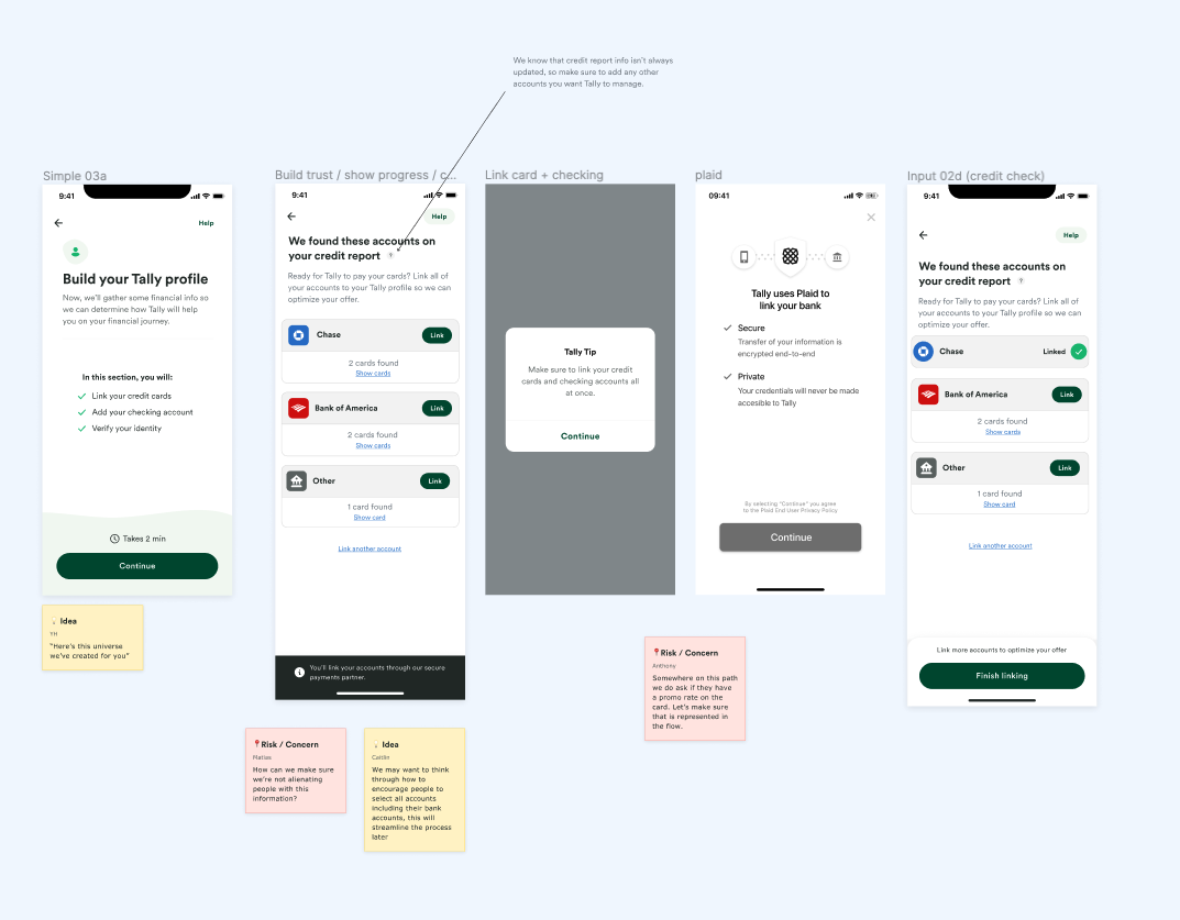 Medium fidelity mockups 