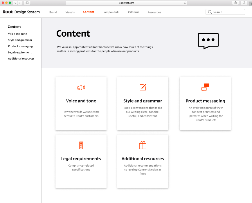 Content guidelines index