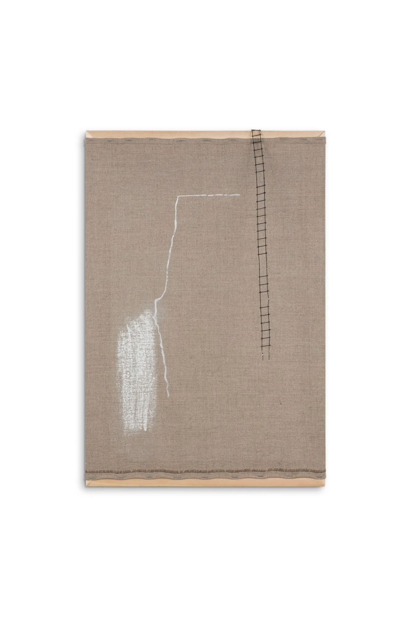 Lithos #1 with Ladder, 2025 /
Oil on linen /
60cm x 40cm