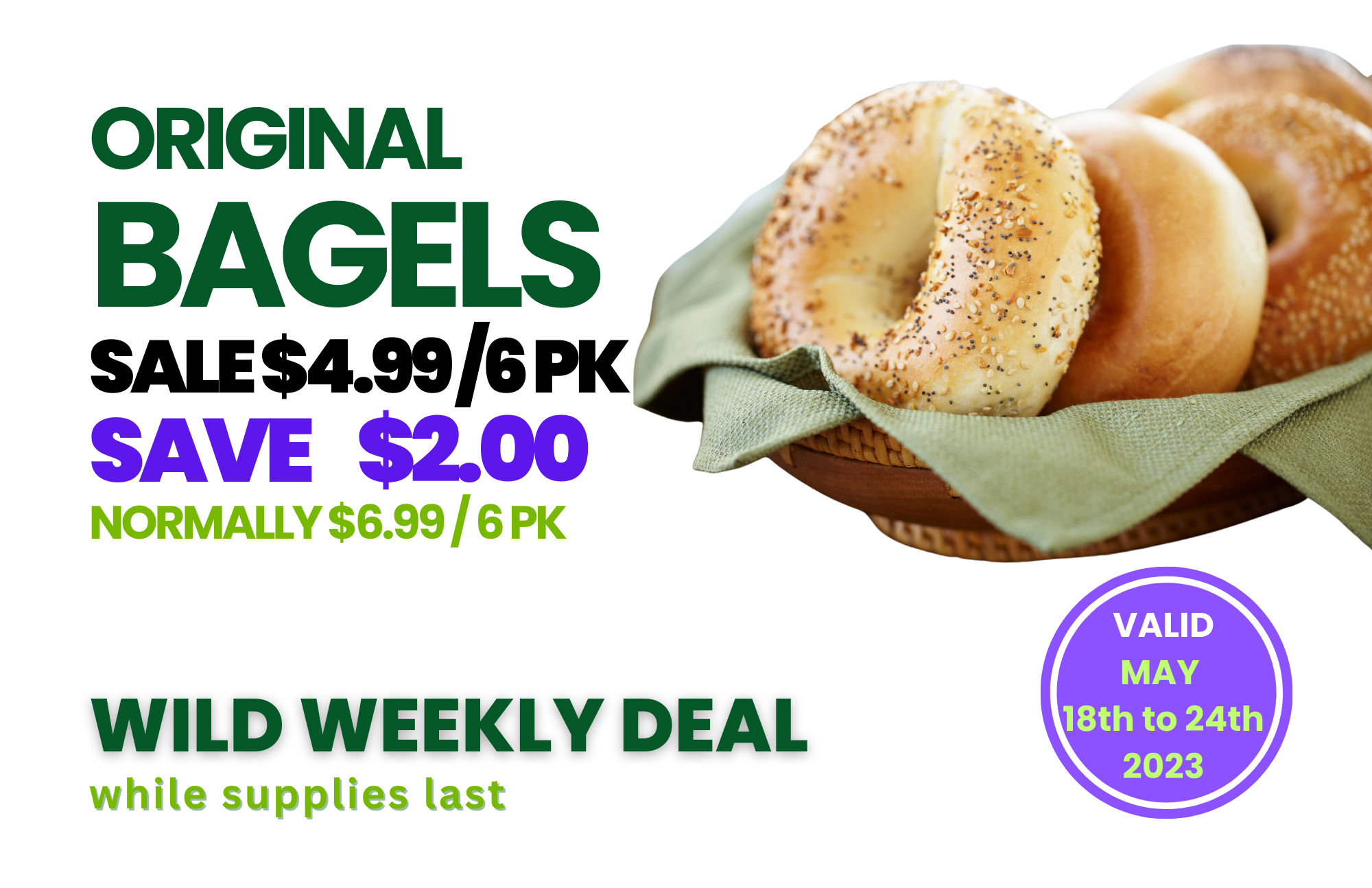 Wild Oats Market Williamstown MA Weekly Deals May 18-24 2023 Original Bagel.png