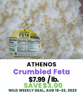 Athenos Feta Cheese Wild Weekend Deal, Aug 18-19, 2023.png