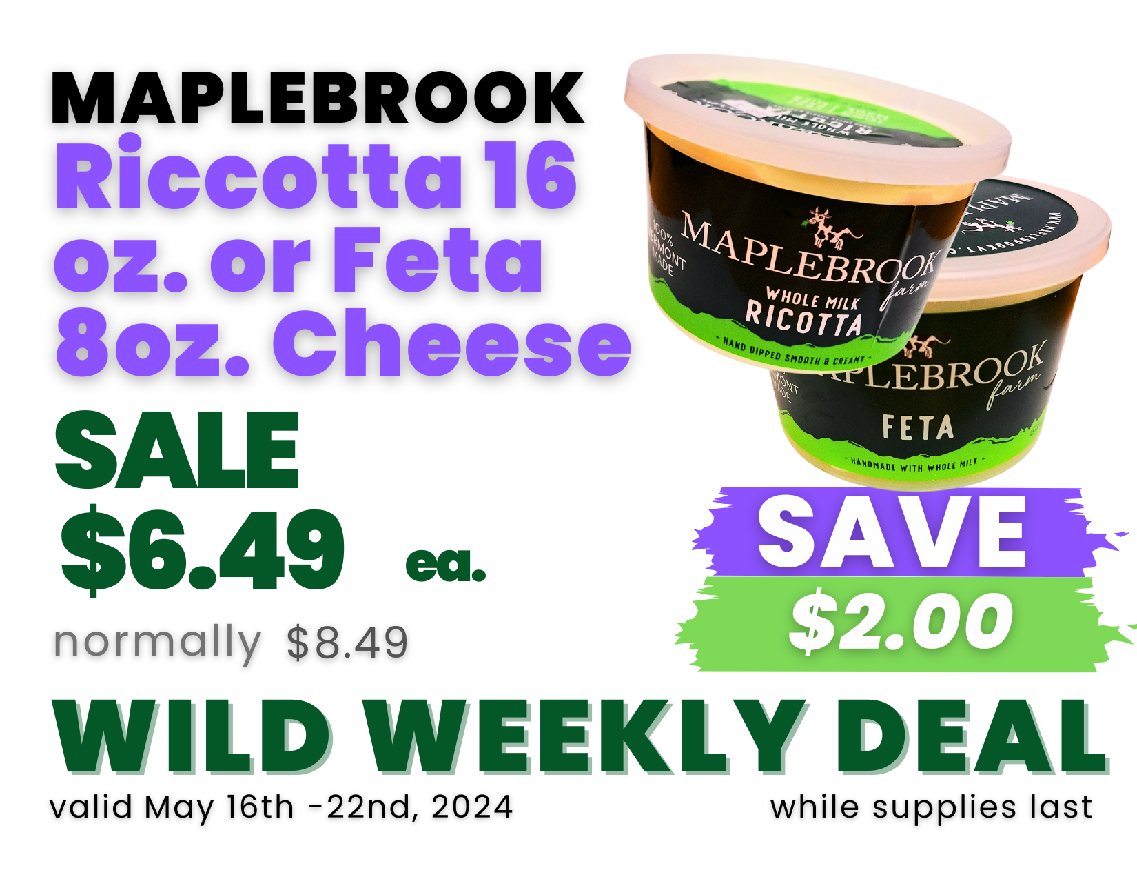 Cheese - Ricotta and Feta 8oz. Cheese.png