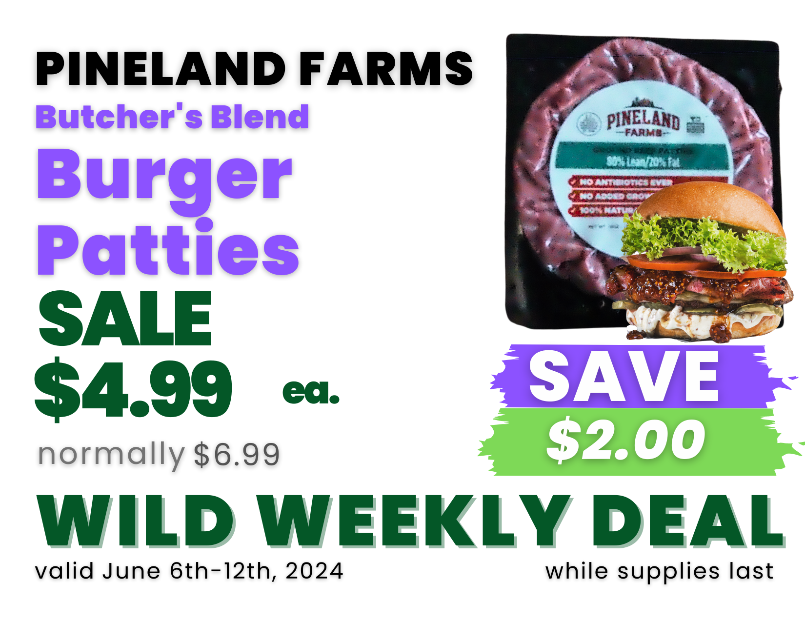 Meat - Butcher's Blend Burger Patties Pineland Farms.png