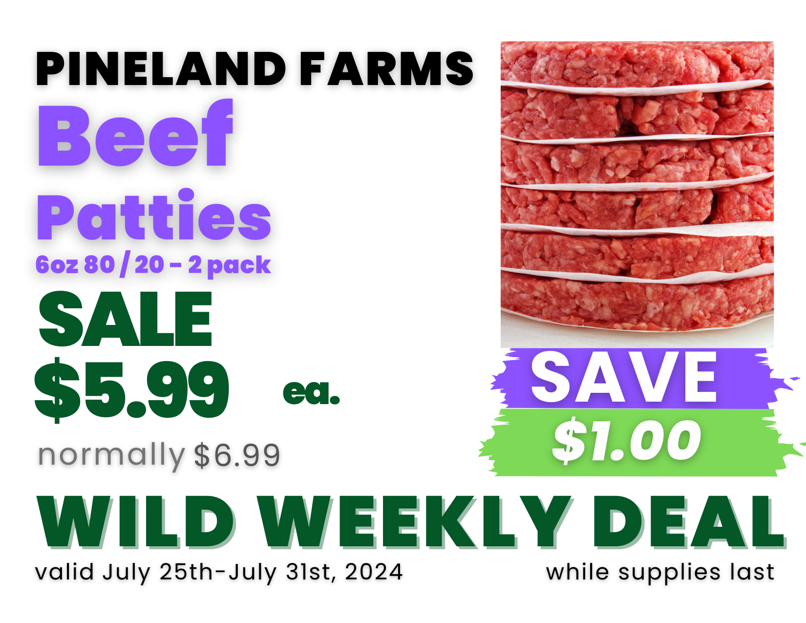 Pineland Farms Beef Patties at Wild Oats Market.png