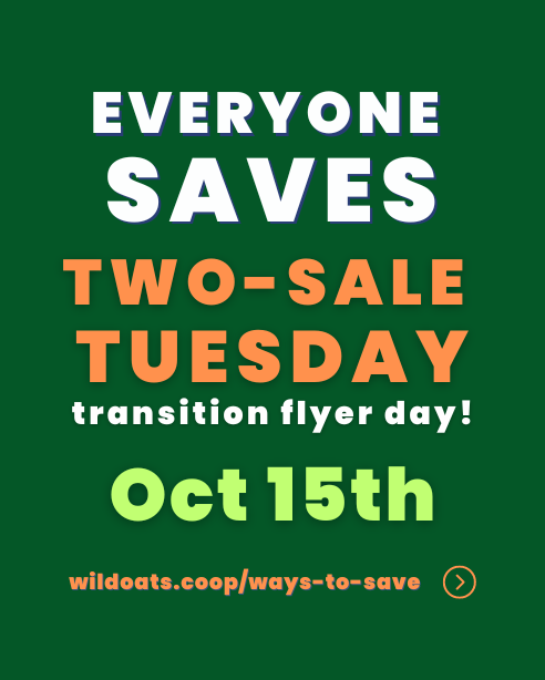Ways-to-Save Coop Deal Flyer Two-Sale Tuesdays at Wild Oats Market