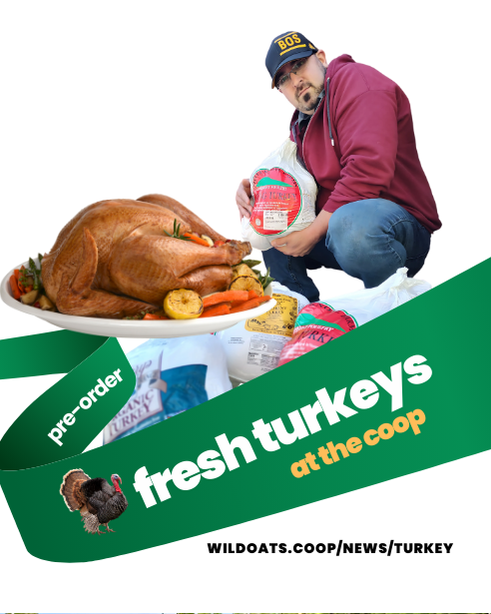 Fresh Turkey Pre-Orders at Wild Oats Market 2024 Thanksgiving Turkey (Copy) (Copy) (Copy)