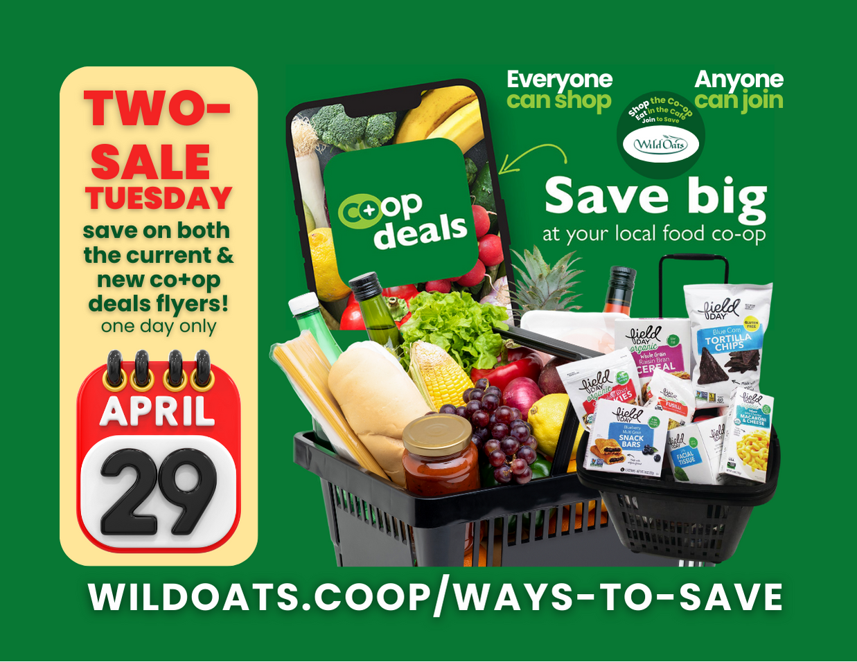 April 29th Two-Sale Tuesday Wild Oats Market.png