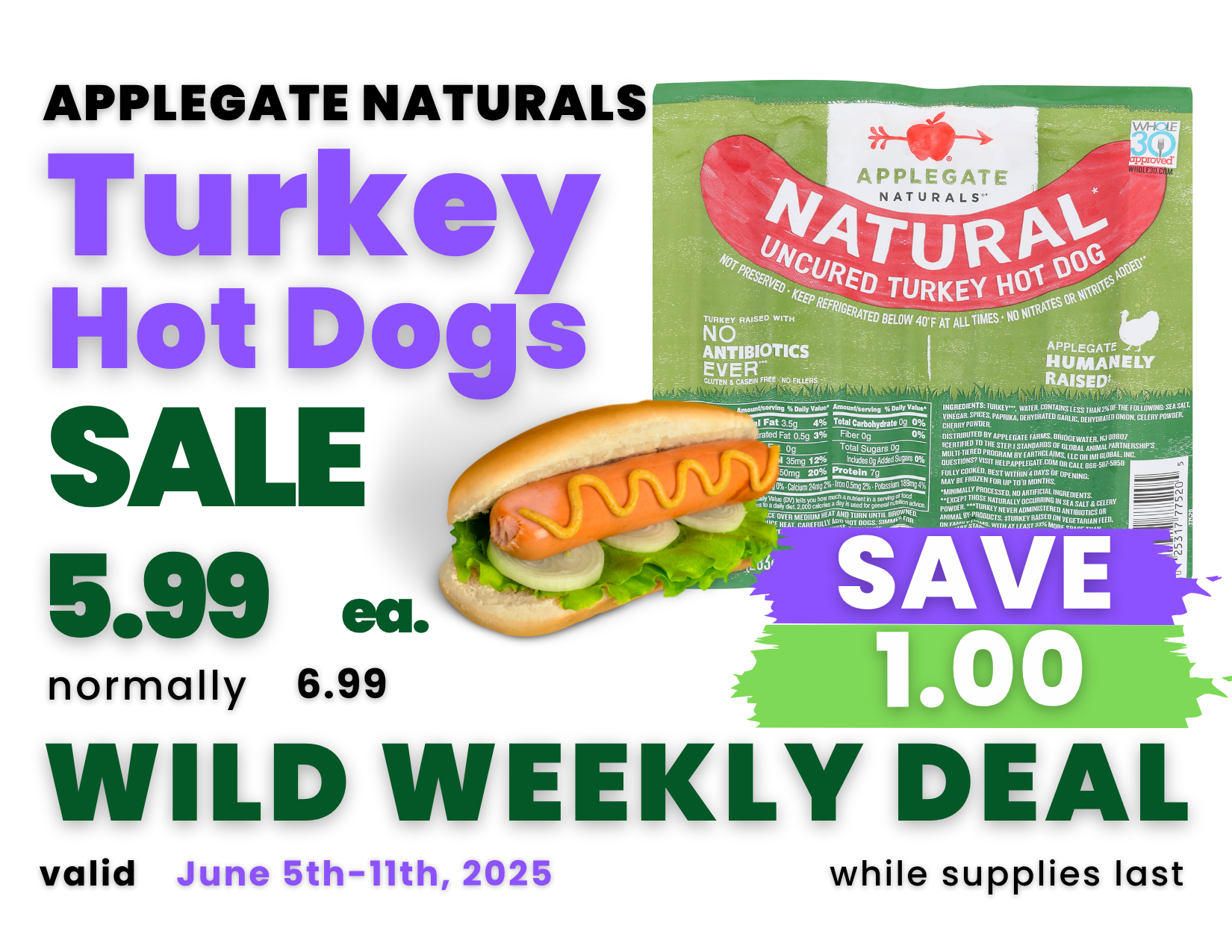Deal Sign Turkey Hot Dog.png