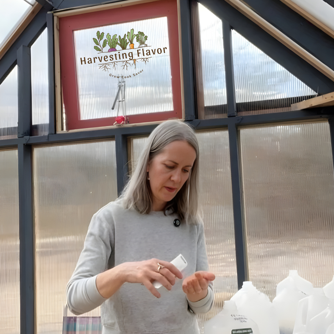 Harvesting Flavor promotional graphic for plant-based cooking and nutrition series