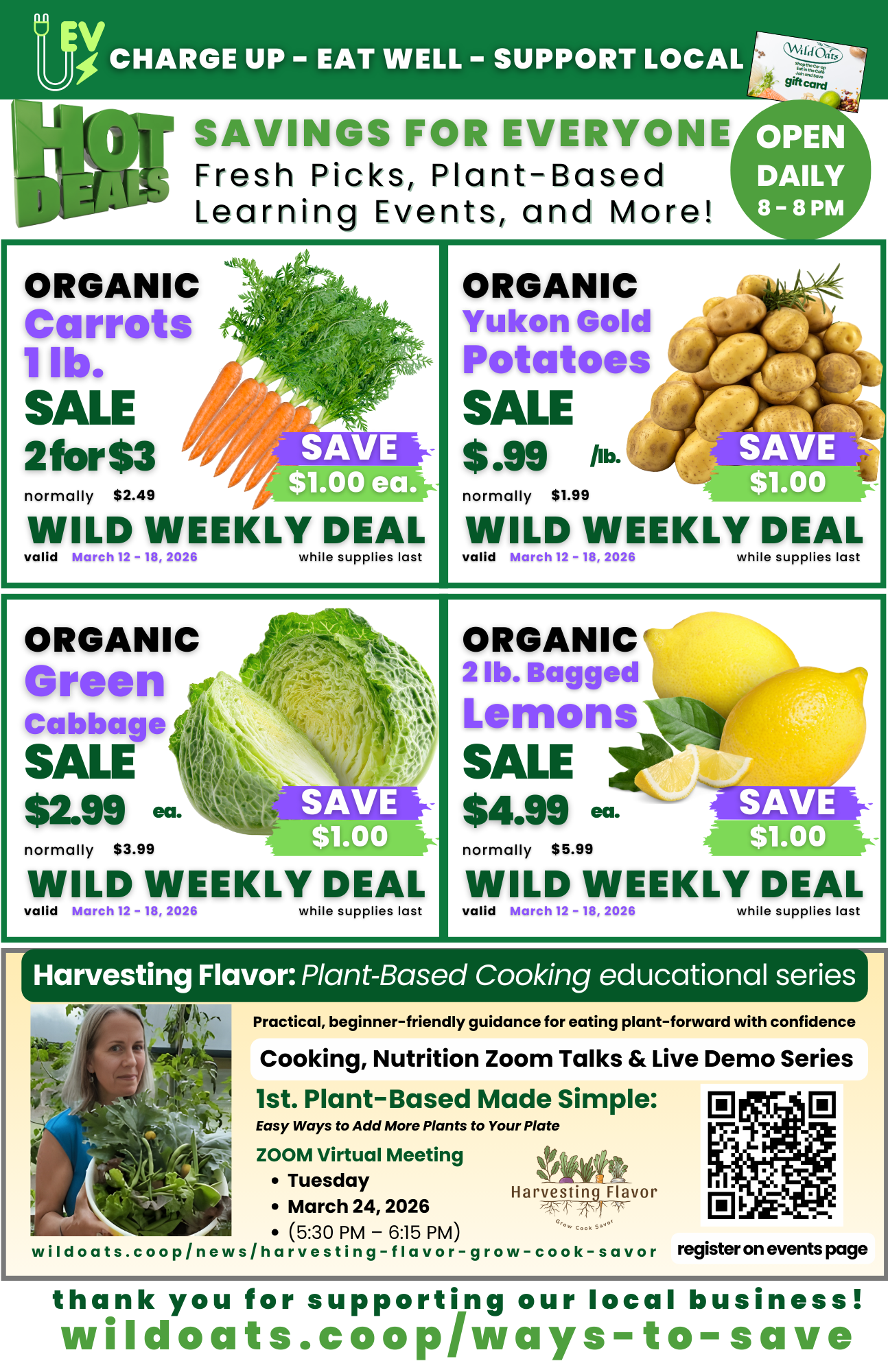 2026-03-11-18 Wild Oats Market Fresh Picks Plant-Based Learning Events and More.png