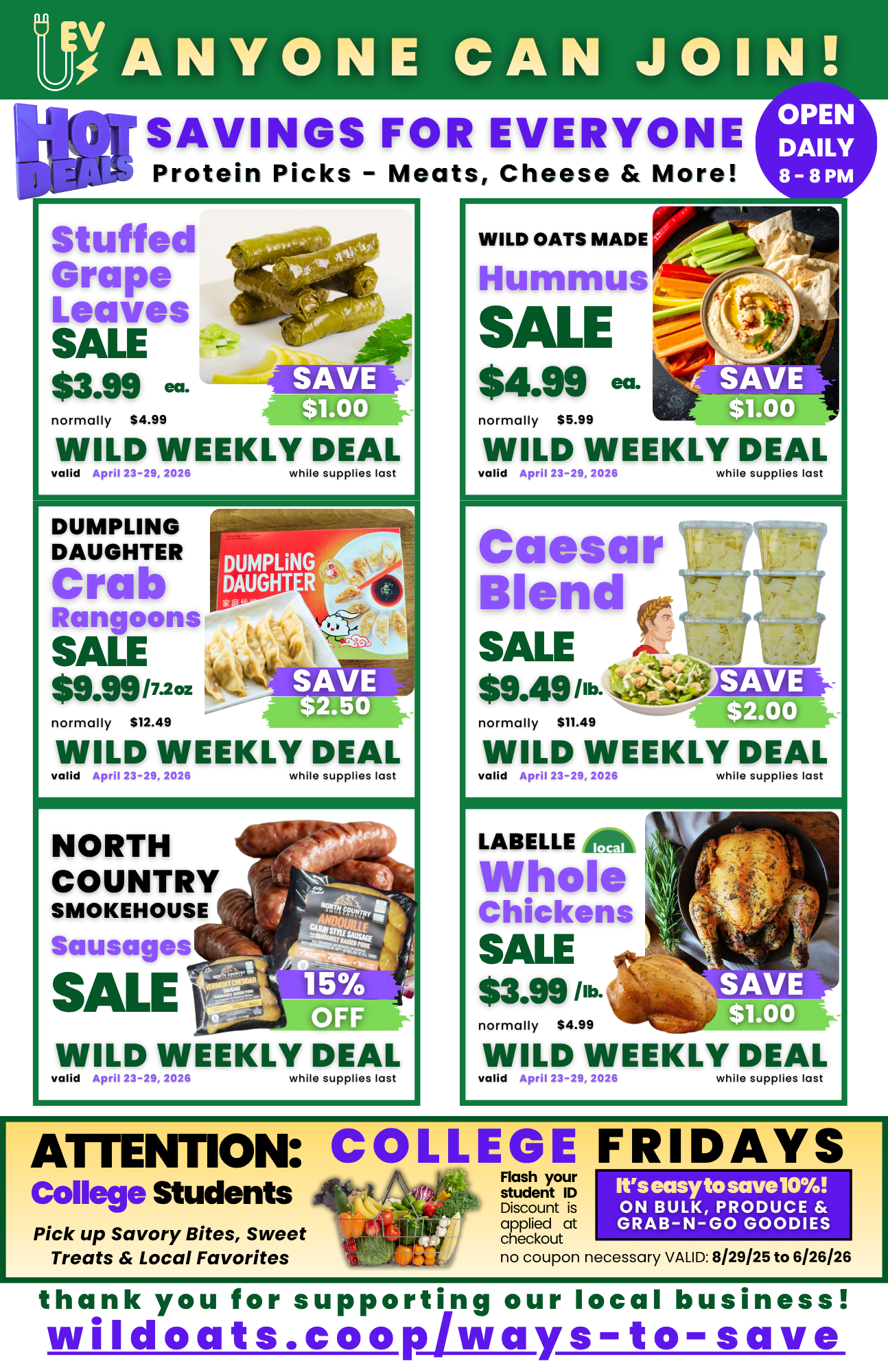 Protein Picks Wild Oats Market Wild Weely Deals.png